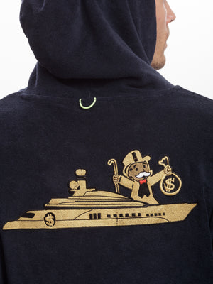 
                  
                    Ombrage - Navy Blue Yacht | Mens Towelling Hoodie
                  
                