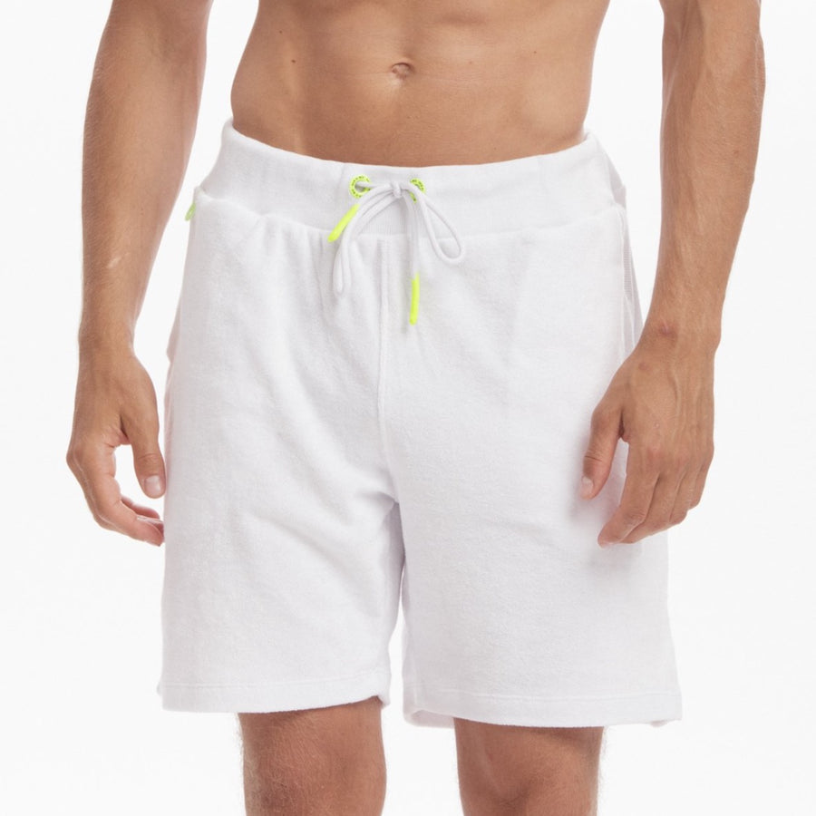 FLOLAUDIS White | Mens Towelling Shorts